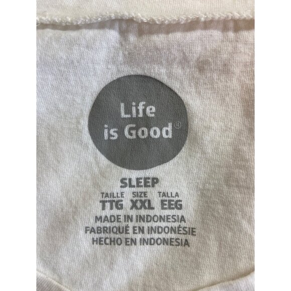 Life is Good Family Tree Sleep Shirt XXL White Long Sleeve Holiday Pajama Top - Picture 4 of 7